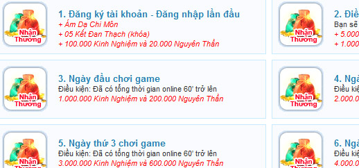 Chương trình "Quà tặng Tân Thủ"